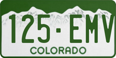 CO license plate 125EMV