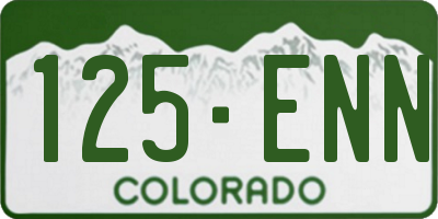 CO license plate 125ENN