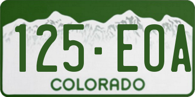 CO license plate 125EOA