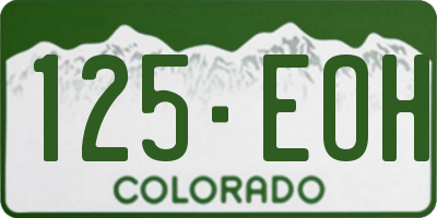 CO license plate 125EOH