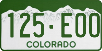 CO license plate 125EOO
