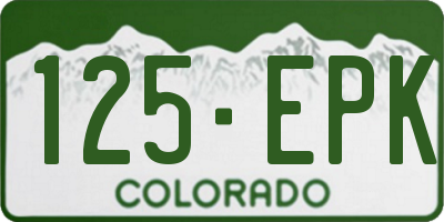 CO license plate 125EPK