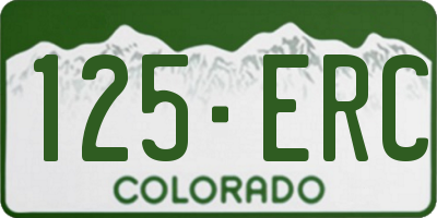 CO license plate 125ERC