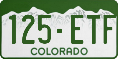 CO license plate 125ETF