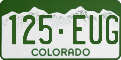 CO license plate 125EUG