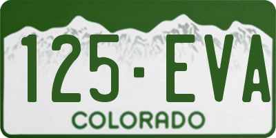 CO license plate 125EVA