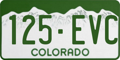 CO license plate 125EVC