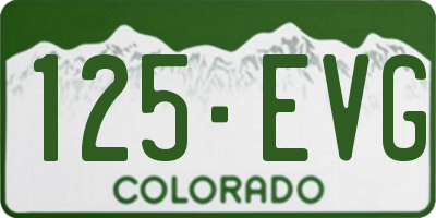 CO license plate 125EVG