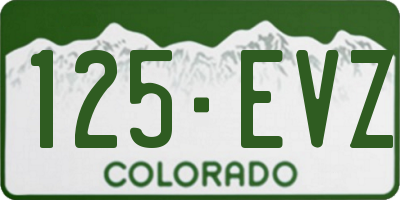 CO license plate 125EVZ