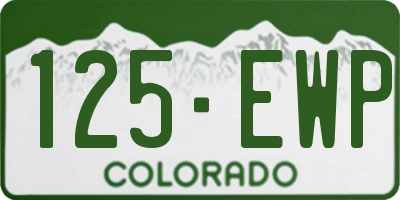 CO license plate 125EWP