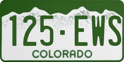 CO license plate 125EWS