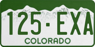 CO license plate 125EXA