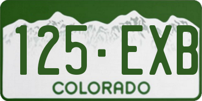 CO license plate 125EXB