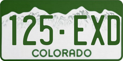CO license plate 125EXD
