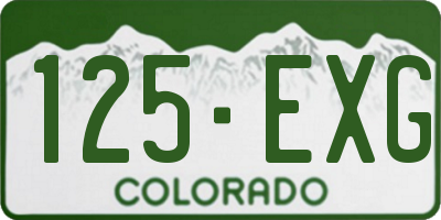 CO license plate 125EXG