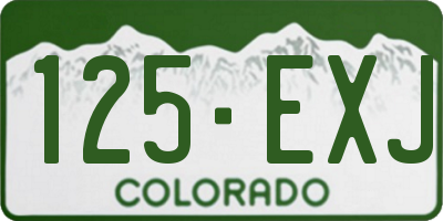 CO license plate 125EXJ