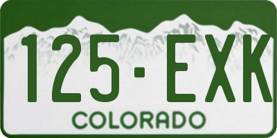 CO license plate 125EXK