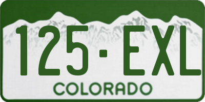 CO license plate 125EXL