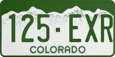 CO license plate 125EXR