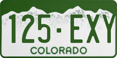 CO license plate 125EXY