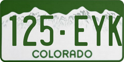 CO license plate 125EYK