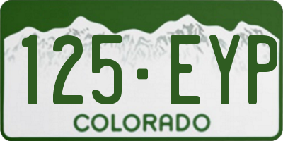 CO license plate 125EYP