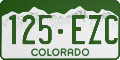 CO license plate 125EZC