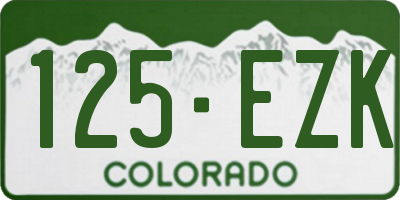 CO license plate 125EZK