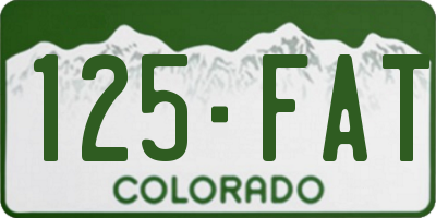 CO license plate 125FAT