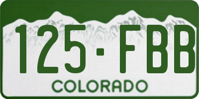 CO license plate 125FBB