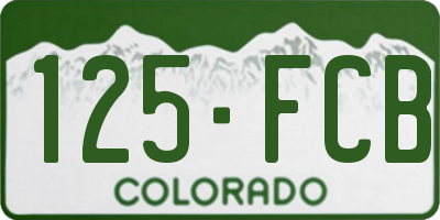 CO license plate 125FCB