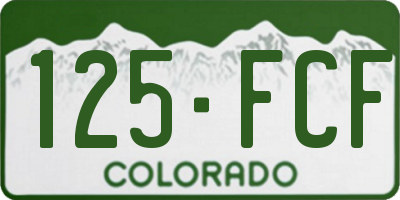 CO license plate 125FCF