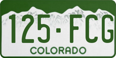 CO license plate 125FCG