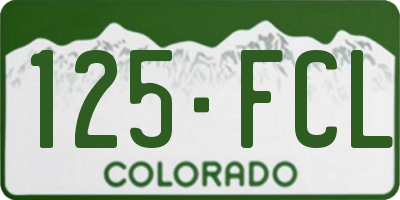 CO license plate 125FCL