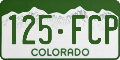 CO license plate 125FCP