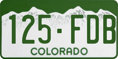 CO license plate 125FDB