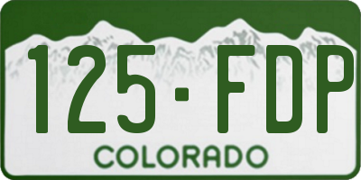 CO license plate 125FDP
