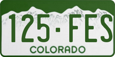 CO license plate 125FES