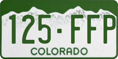 CO license plate 125FFP