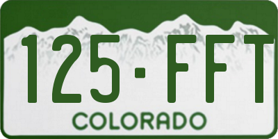 CO license plate 125FFT