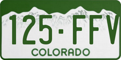 CO license plate 125FFV
