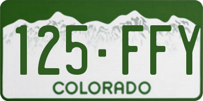 CO license plate 125FFY