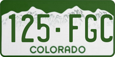 CO license plate 125FGC