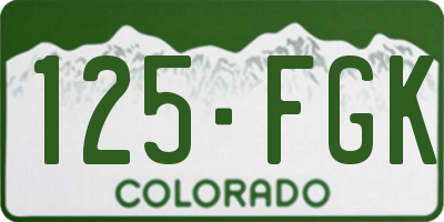 CO license plate 125FGK