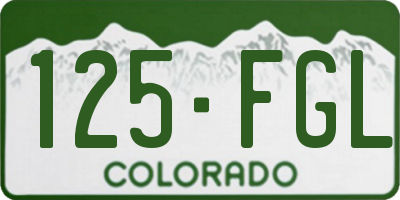CO license plate 125FGL
