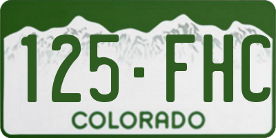 CO license plate 125FHC