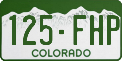 CO license plate 125FHP