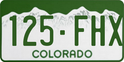 CO license plate 125FHX