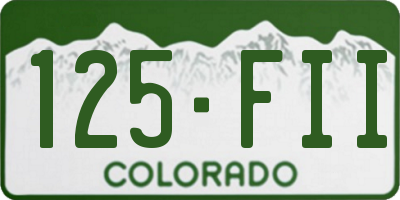 CO license plate 125FII