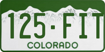 CO license plate 125FIT